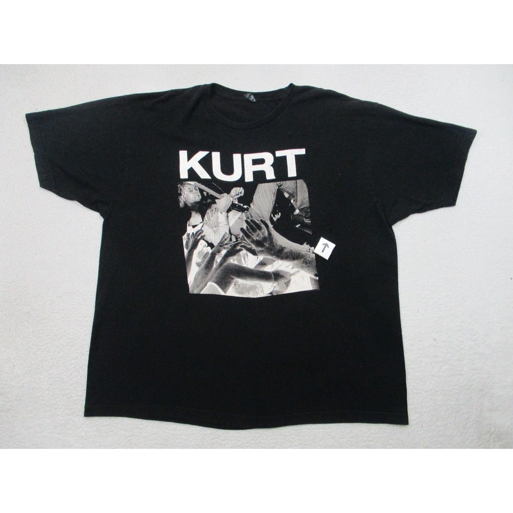 Kurt Shirt Mens 2XL Black Graphic Tee Tultex Cotton Music Band Concert‎ Style